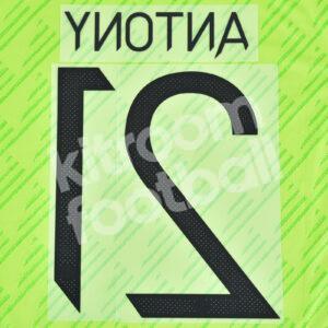 2022-23 Manchester United Third Name Number Set #21 ANTONY Cup Repro - Image 3