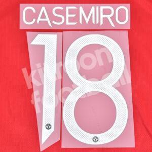 2022-23 Manchester United Home Name Number Set #18 CASEMIRO Cup Repro - Image 1