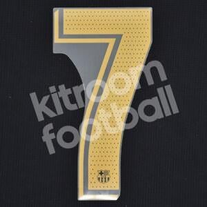 Original Player Issue 2020-21 Barcelona Number Away La Liga Gold #7 Avery