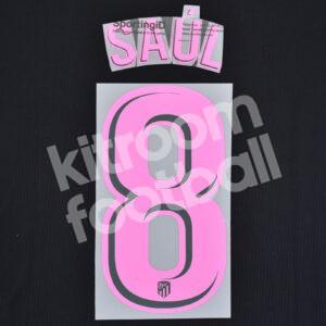 Original Player Issue 2017-18 Atletico Madrid Third Name Set #8 SAUL