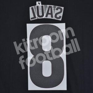 Original Player Issue 2017-18 Atletico Madrid Third Name Set #8 SAUL - Image 3