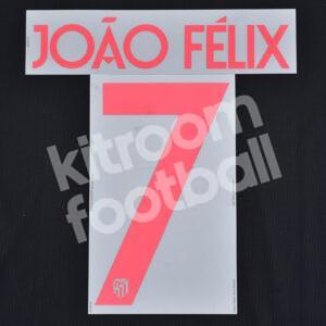Original Player Issue 2020-21 Atletico Madrid Away #7 JOAO FELIX Name Number Set Red Cup