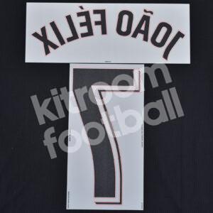 Original Player Issue 2019-20 Atletico Madrid Away #7 JOAO FELIX Name Number Set Red La Liga - Image 3