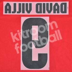 Original Player Issue 2013-14 Atletico Madrid Home Name Set #9 DAVID VILLA - Image 3
