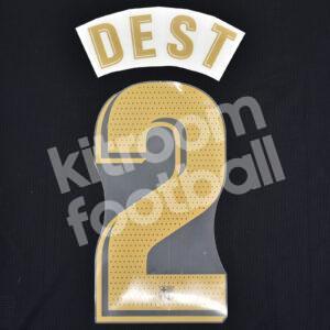 Original Player Issue 2020-21 Barcelona Away Name Number Set #2 DEST La Liga Gold