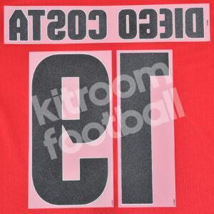 Original Player Issue 2013-14 Atletico Madrid Home Name Set #19 DIEGO COSTA - Image 3