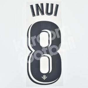 Original Player Issue 2018-19 Betis Home Name Number Set #8 INUI
