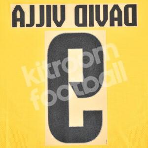Original Player Issue 2013-14 Atletico Madrid Away Name Set #9 DAVID VILLA - Image 3