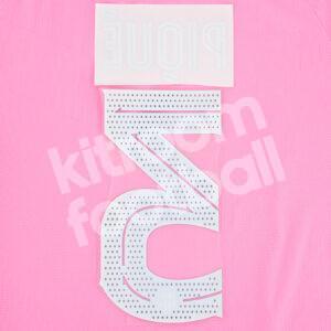 Original Player Issue 2020-21 Barcelona Third Name Number Set #3 PIQUÉ Champions League - Image 3