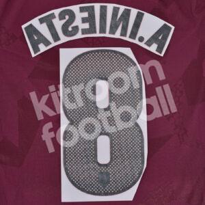 2017-18 Barcelona Third #8 A. INIESTA Name Number Set Repro - Image 3