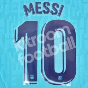 Official 2019-20 Barcelona Name Number Set Third La Liga #10 MESSI Stadium