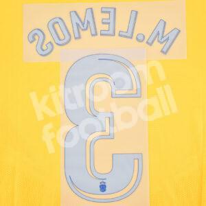 Official 2017-18 UD Las Palmas Home Name Number Set #3 M. LEMOS - Image 3