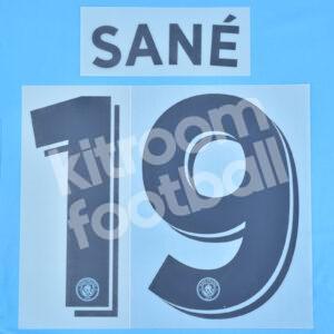 Original Player Issue 2016-17 Manchester City Home Name Number Set #19 SANÉ Cup