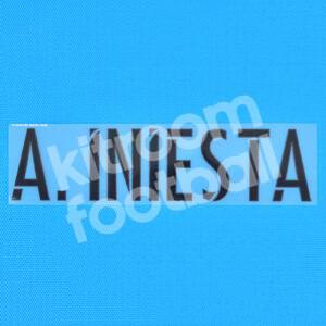 Original Player Issue 2015-16 Barcelona Third Name Block #8 A. INIESTA Avery