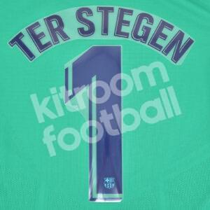 Official Stadium 2019-20 Barcelona Goalkeeper Name Nuber Set #1 TER STEGEN La Liga