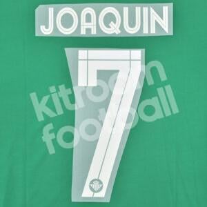 Original Player Issue 2015-16 Real Betis Name Set Home #7 JOAQUÍN Dorsal