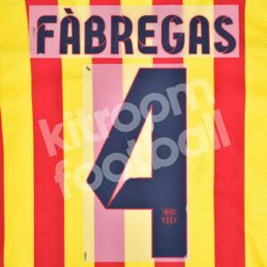 Original Player Issue 2012-14 Barcelona Name Set #4 FABREGAS Sipesa