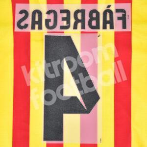 Original Player Issue 2012-14 Barcelona Name Set #4 FABREGAS Sipesa - Image 3
