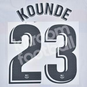 2022-23 Barcelona Third Name Number Set #23 KOUNDE La Liga Repro