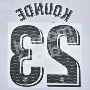 2022-23 Barcelona Third Name Number Set #23 KOUNDE La Liga Repro - Image 3