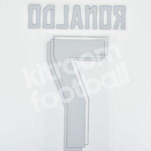 Original Player Issue 2015-16 Real Madrid Home Name Number Set #7 RONALDO - Image 3