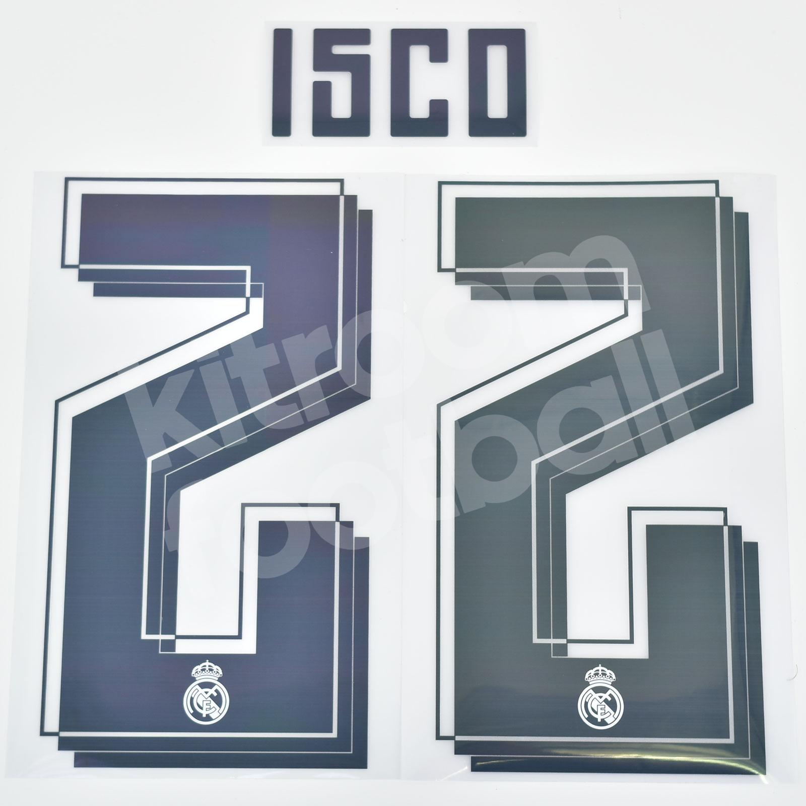 Original Player Issue 2015-16 Real Madrid Home Name Number Set #22