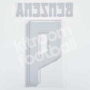 Original Player Issue 2015-16 Real Madrid Home Name Number Set #9 BENZEMA - Image 3