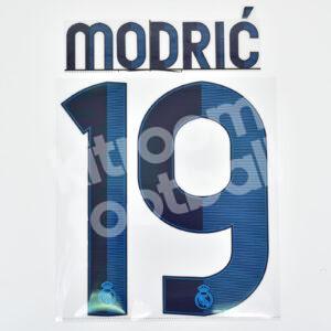 Original Player Issue 2012-13 Real Madrid Home Name Number Set #19 MODRIC - Image 1