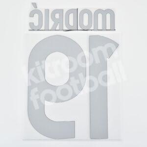 Original Player Issue 2012-13 Real Madrid Home Name Number Set #19 MODRIC - Image 3