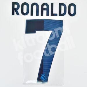 Original Player Issue 2012-13 Real Madrid Home Name Number Set #7 RONALDO - Image 1