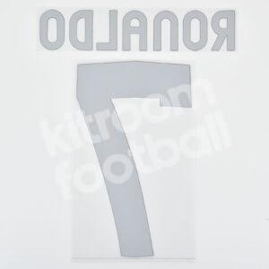 Original Player Issue 2012-13 Real Madrid Home Name Number Set #7 RONALDO - Image 3