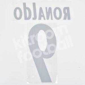 Original Player Issue 2005-06 Real Madrid Home Name Number Set #9 RONALDO - Image 3