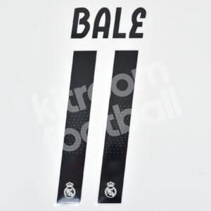 Original Player Issue 2018-19 Real Madrid Home Name Number Set #11 BALE
