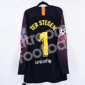 2018-19 Barcelona Goalkeeper Shirt #1 TER STEGEN XL Black Champions League