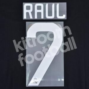Original Player Issue 2008-09 Real Madrid Away Name Number Set #7 RAUL - Image 1