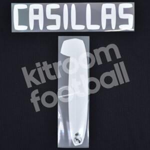 Original Player Issue 2010-11 Real Madrid Goalkeeper Name Number Set #1 CASILLAS