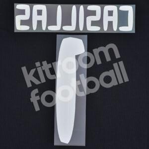 Original Player Issue 2010-11 Real Madrid Goalkeeper Name Number Set #1 CASILLAS - Image 3