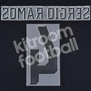 Original Player Issue 2017-18 Real Madrid Away Name Number Set #4 SERGIO RAMOS - Image 3