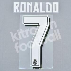 Original Player Issue 2015-16 Real Madrid Away Name Number Set #7 RONALDO