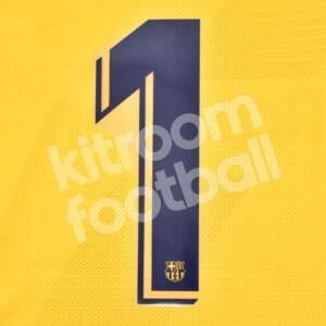 Official 2019-20 Barcelona Away Number #1 La Liga Stadium Avery