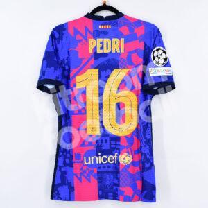 2021-22 Barcelona Home Shirt Player Issue #16 PEDRI (M) NO Match Worn Champions League