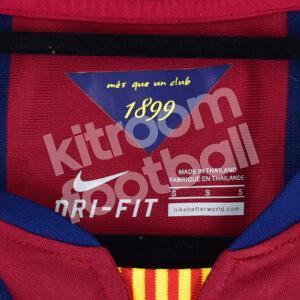 Official 2014-15 Barcelona Home Shirt #9 SUAREZ (S) Good Gracies Xavi - Image 4