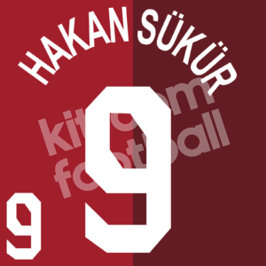 2008 Turkey Home Name Set Number #9 HAKAN SUKUR Repro