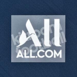 PSG Paris Saint Germain All .com Sponsor Patch White Repro