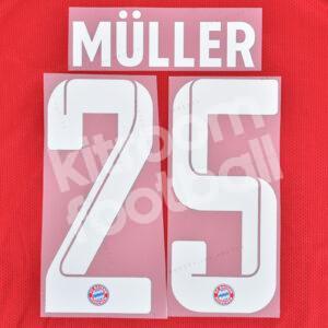 2021-23 Bayern Munich Home Name Number Set #25 MÜLLER Repro