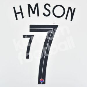 2020-21 South Korea Name Number Set #7 H M SON Away Repro