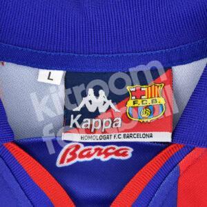 1995-96 Barcelona Uefa Cup Home Shirt Kappa Retro #10 HAGI (L) - Image 4