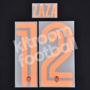 Original Player Issue 2019-20 Valencia CF Away Name Set #12 ZAZA (Sipesa)