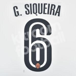 Valencia CF Name Set Home #6 G. SIQUEIRA Champions League