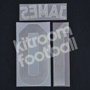Original Player Issue 2014-15 Real Madrid Away Name Number Set #10 JAMES - Image 3